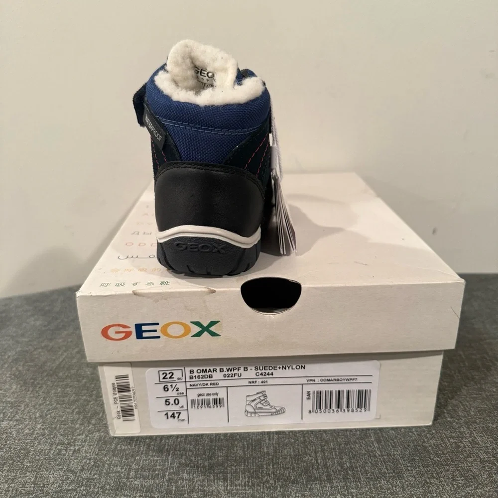 Geox Respira Toddler Boys Winter Boots Warm Lined size US6.5